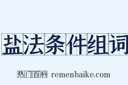盐法条件组词是什么意思的图片